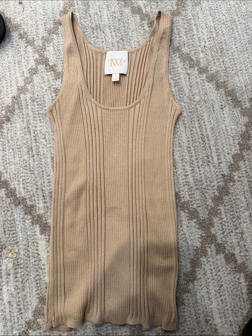 TWP Beige Ribbed Tank Top